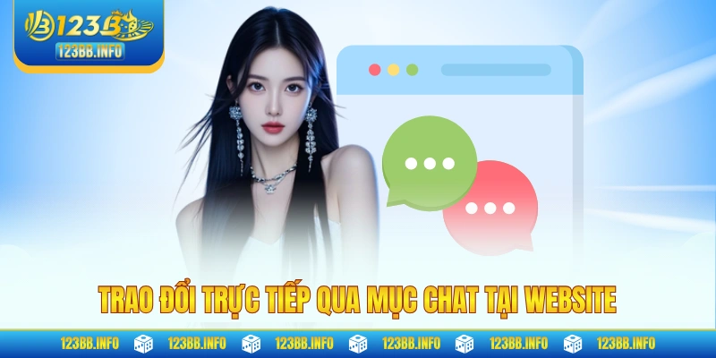 Trao đổi trực tiếp qua mục chat tại website